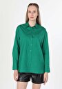 thumb-Показати інформацію про Сорочка З Довгим Рукавом Жіноча Зелена  Cl1060141