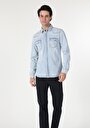 thumb-Показати інформацію про Сорочка З Довгим Рукавом Чоловіча Блакитна  Cl1058521