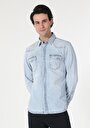 thumb-Показати інформацію про Сорочка З Довгим Рукавом Чоловіча Блакитна  Cl1058521