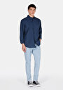thumb-Показати інформацію про Сорочка З Довгим Рукавом Чоловіча Синя  Cl1074489