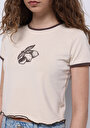 thumb-Показати інформацію про Футболка З Коротким Рукавом Жіноча Бежева  Cl1073159