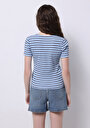 thumb-Показати інформацію про Футболка З Коротким Рукавом Жіноча Блакитна  Cl1076485
