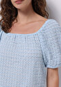 thumb-Показати інформацію про Блуза З Коротким Рукавом Жіночий Блакитна  Cl1074324