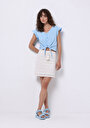 thumb-Показати інформацію про Сорочка З Коротким Рукавом Жіноча Блакитна  Cl1074600