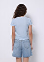thumb-Показати інформацію про Футболка З Коротким Рукавом Жіноча Блакитна  Cl1074572