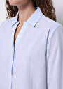 thumb-Показати інформацію про Сорочка З Довгим Рукавом Жіноча Блакитна  Cl1074640