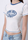 thumb-Показати інформацію про Футболка З Коротким Рукавом Жіноча Біла  Cl1073172