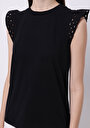 thumb-Показати інформацію про Блуза З Коротким Рукавом Жіночий Чорна  Cl1074271