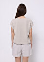 thumb-Показати інформацію про Блуза З Коротким Рукавом Жіночий Бежева  Cl1074351