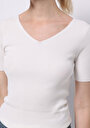 thumb-Показати інформацію про Светр Із Коротким Рукавом Жіночий Білий  Cl1075688