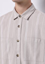 thumb-Показати інформацію про Сорочка З Довгим Рукавом Чоловіча Бежева  Cl1075307