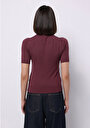 thumb-Показати інформацію про Светр Із Коротким Рукавом Жіночий Бордовий  Cl1075531