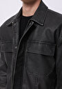 thumb-Показати інформацію про Куртка З Еко-шкіри Чоловіча Чорна  Cl1076178