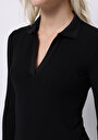 thumb-Показати інформацію про Блуза З Довгим Рукавом Жіноча Чорна  Cl1075898