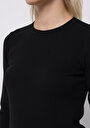 thumb-Показати інформацію про Футболка З Довгим Рукавом Жіноча Чорна  Cl1076452