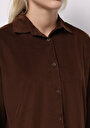 thumb-Показати інформацію про Сорочка З Довгим Рукавом Жіноча Коричнева  Cl1070171