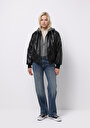 thumb-Показати інформацію про Куртка З Еко-шкіри Жіноча Чорна  Cl1076417