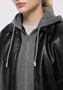 thumb-Показати інформацію про Куртка З Еко-шкіри Жіноча Чорна  Cl1076417