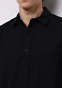 thumb-Показати інформацію про Сорочка З Довгим Рукавом Чоловіча Чорна  Cl1076727