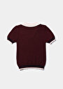 thumb-Показати інформацію про Светр Із Коротким Рукавом Жіночий Бордовий  Cl1075511