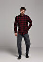 thumb-Показати інформацію про Сорочка З Довгим Рукавом Чоловіча Бордова  Cl1077585