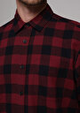 thumb-Показати інформацію про Сорочка З Довгим Рукавом Чоловіча Бордова  Cl1077585