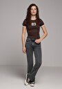 thumb-Показати інформацію про Футболка З Коротким Рукавом Жіноча Коричнева