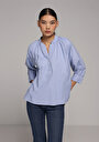 thumb-Показати інформацію про Сорочка З Довгим Рукавом Жіноча Блакитна  Cl1077686