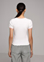 thumb-Показати інформацію про Футболка З Коротким Рукавом Жіноча Біла
