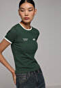 thumb-Показати інформацію про Футболка З Коротким Рукавом Жіноча Зелена