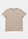 thumb-Показати інформацію про Футболка З Коротким Рукавом Чоловіча Бежева