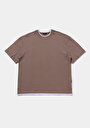 thumb-Показати інформацію про Футболка З Коротким Рукавом Чоловіча Коричнева