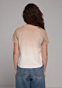 thumb-Показати інформацію про Футболка З Коротким Рукавом Жіноча Бежева