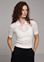 thumb-Показати інформацію про Светр Із Коротким Рукавом Жіночий Бежевий