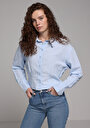 thumb-Показати інформацію про Сорочка З Довгим Рукавом Жіноча Блакитна