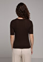 thumb-Показати інформацію про Светр Із Коротким Рукавом Жіночий Коричневий