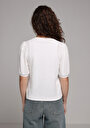 thumb-Показати інформацію про Светр Із Коротким Рукавом Жіночий Білий