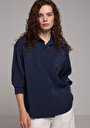 thumb-Показати інформацію про Сорочка З Довгим Рукавом Жіноча Синя