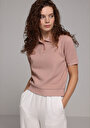 thumb-Показати інформацію про Теніска Поло З Коротким Рукавом Жіноча Рожева