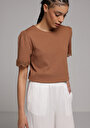 thumb-Показати інформацію про Блуза З Коротким Рукавом Жіночий Коричнева