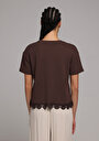 thumb-Показати інформацію про Блуза З Коротким Рукавом Жіночий Коричнева