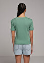 thumb-Показати інформацію про Блуза З Коротким Рукавом Жіночий Зелена