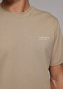 thumb-Показати інформацію про Футболка З Коротким Рукавом Чоловіча Бежева