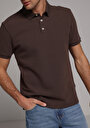 thumb-Показати інформацію про Поло З Коротким Рукавом Чоловіче Коричневе