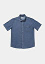 thumb-Показати інформацію про 034 Denim Chino Сорочка З Коротким Рукавом Чоловіча