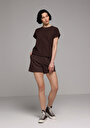 thumb-Показати інформацію про Футболка З Коротким Рукавом Жіноча Коричнева