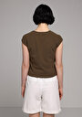 thumb-Показати інформацію про Блуза З Коротким Рукавом Жіночий Коричнева