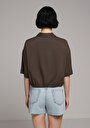 thumb-Показати інформацію про Сорочка З Коротким Рукавом Жіноча Коричнева