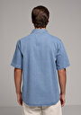 thumb-Показати інформацію про 034 Denim Chino Сорочка З Коротким Рукавом Чоловіча