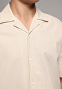 thumb-Показати інформацію про Сорочка З Коротким Рукавом Чоловіча Бежева